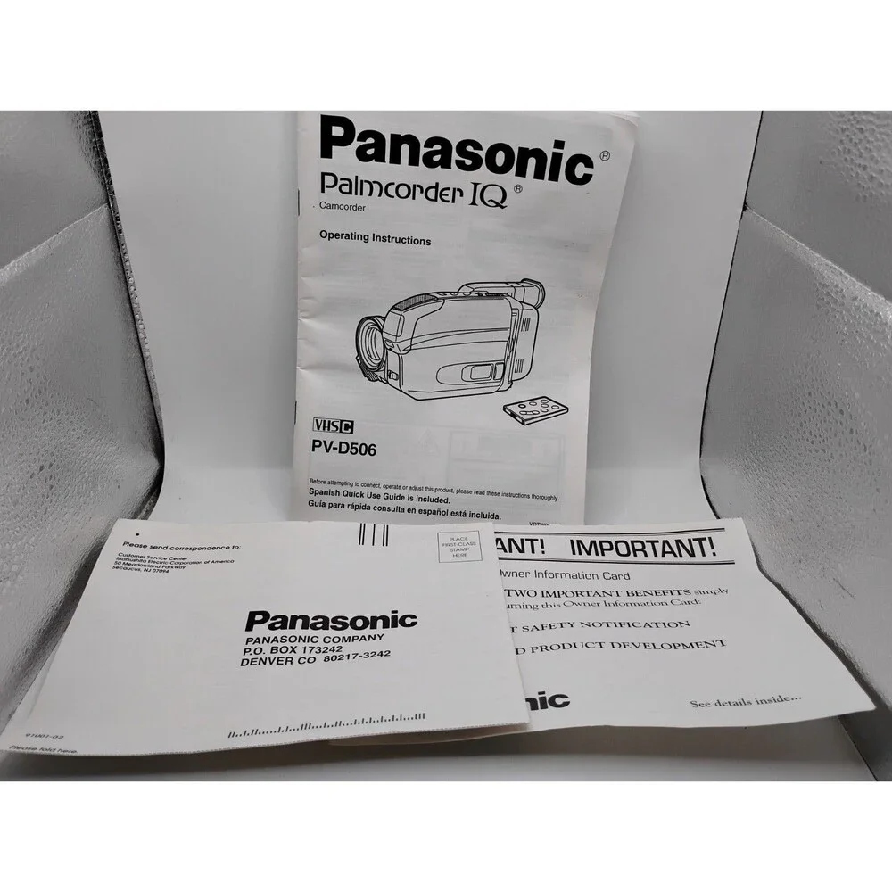 PANASONIC PALMCORDER IQ PV-D506 CAMCORDER BUNDLE TESTED (MEE HD BLUETOOTH AUDIO)